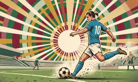 Roberto Baggio tarzı at kuyruklu 10 numaralı futbolcu serbest vuruş kullanırken